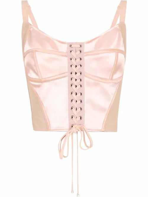 Haut-corset à détail de laçage - Dolce & Gabbana - Modalova