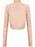 Dolce & Gabbana long-sleeve draped top - Neutrals