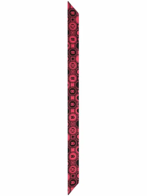 Dolce & Gabbana وشاح رأس حرير بطبعة شعار DG