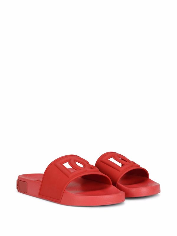 dolce and gabbana slides red