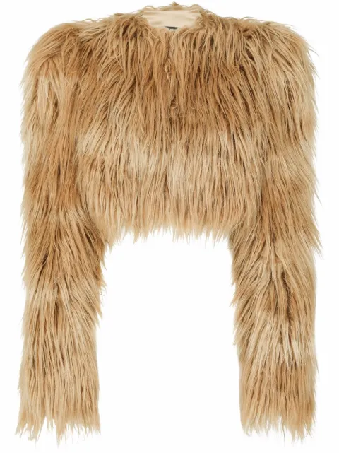 Dolce & Gabbana cropped faux-fur jacket