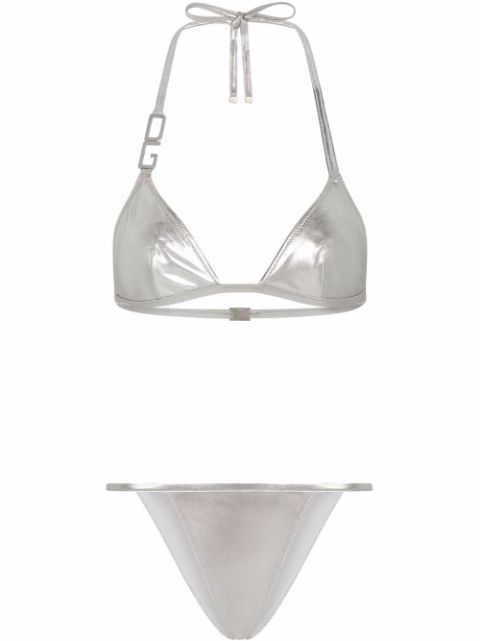 Dolce & Gabbana DG-logo triangle bikini Women