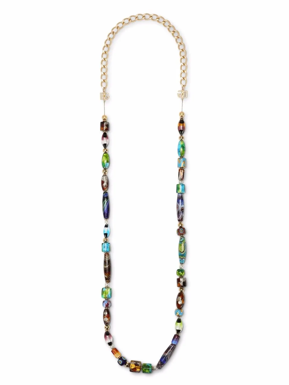 

Dolce & Gabbana link-chain mineral necklace - Multicolour