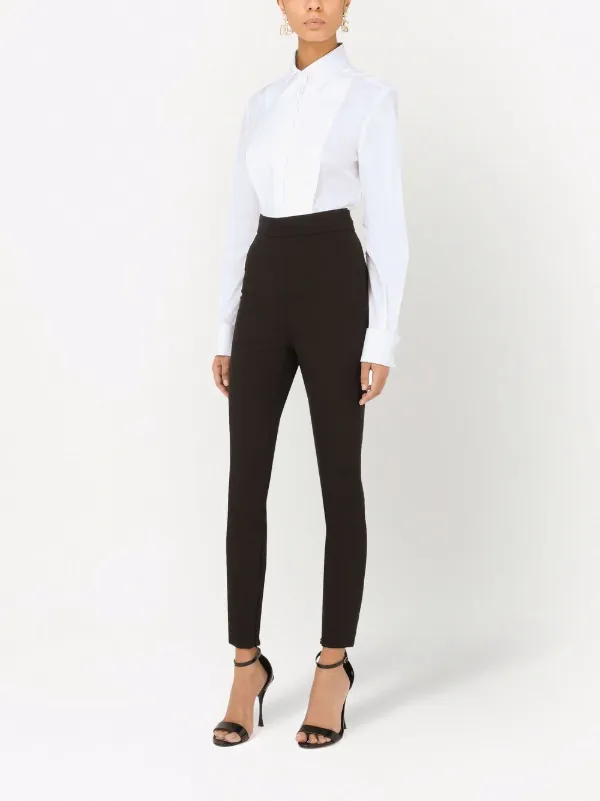 Dolce & Gabbana stretch-poplin Tuxedo Shirt | White | FARFETCH
