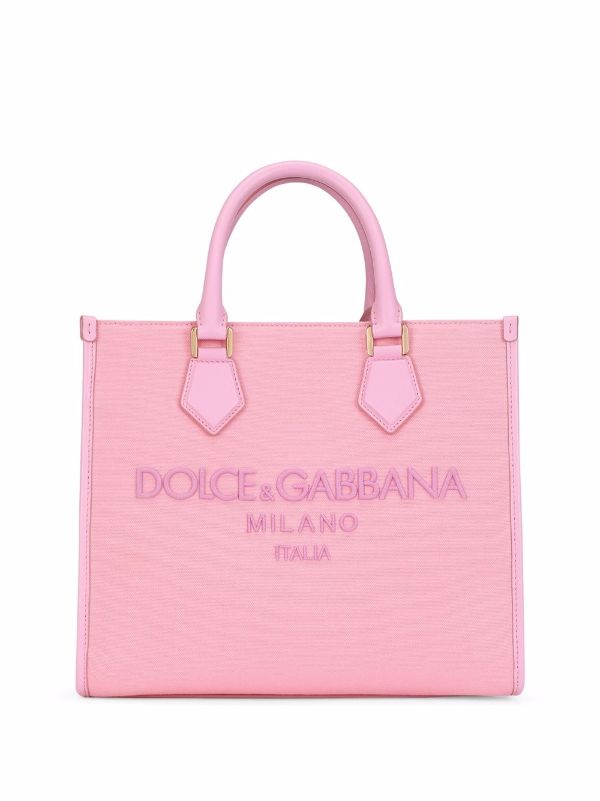 Dolce & Gabbana - Women's embroidered-logo Tote Bag - Pink