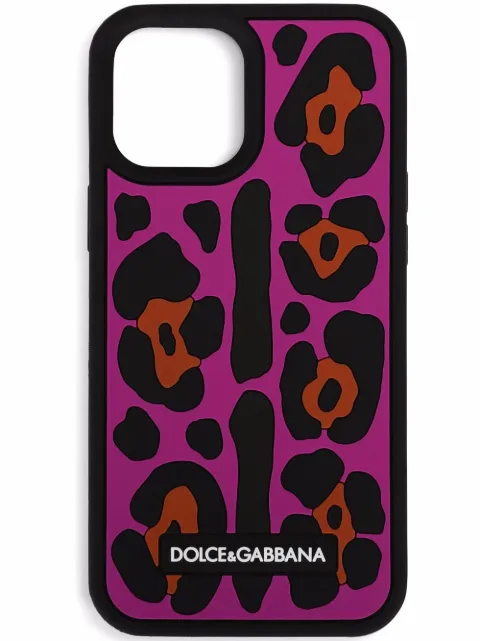Dolce & Gabbana حافظة iPhone 12 Pro Max بطبعة جلد الفهد
