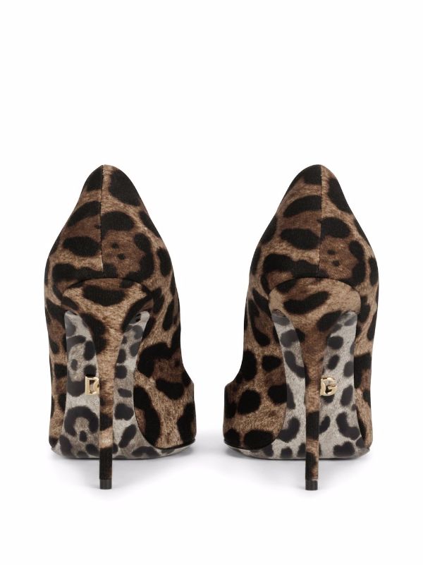 Shop Dolce & Gabbana leopard-print stiletto pumps with Express Delivery -  FARFETCH