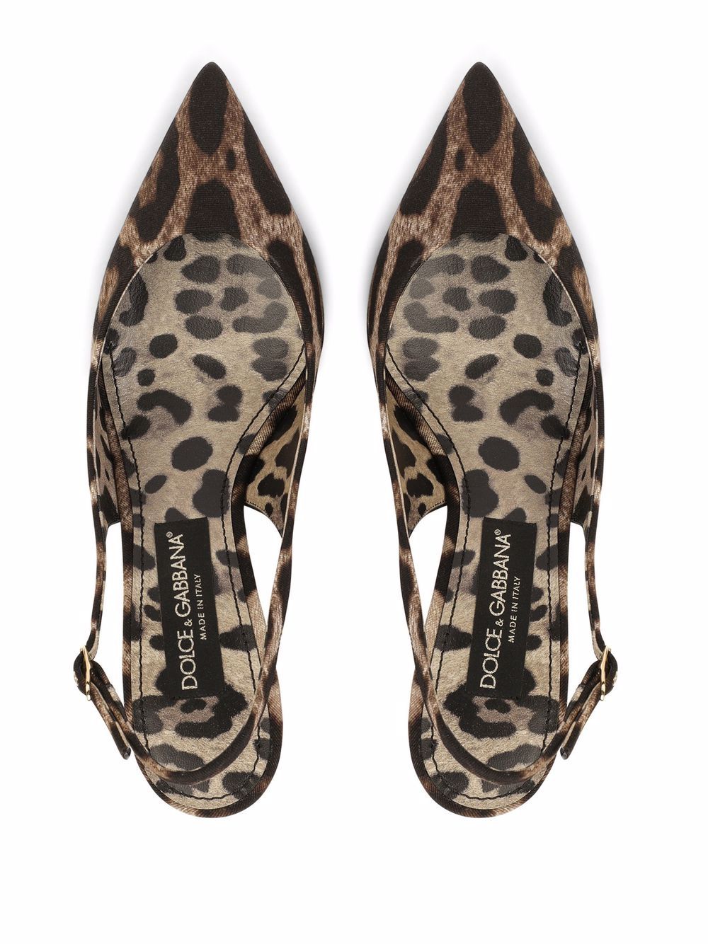 фото Dolce & gabbana туфли с ремешком на пятке и леопардовым принтом