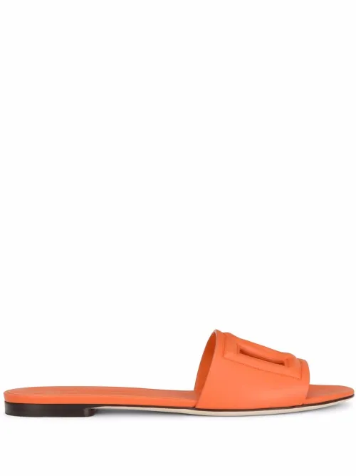 Sandales en cuir à logo DG - Dolce & Gabbana - Modalova