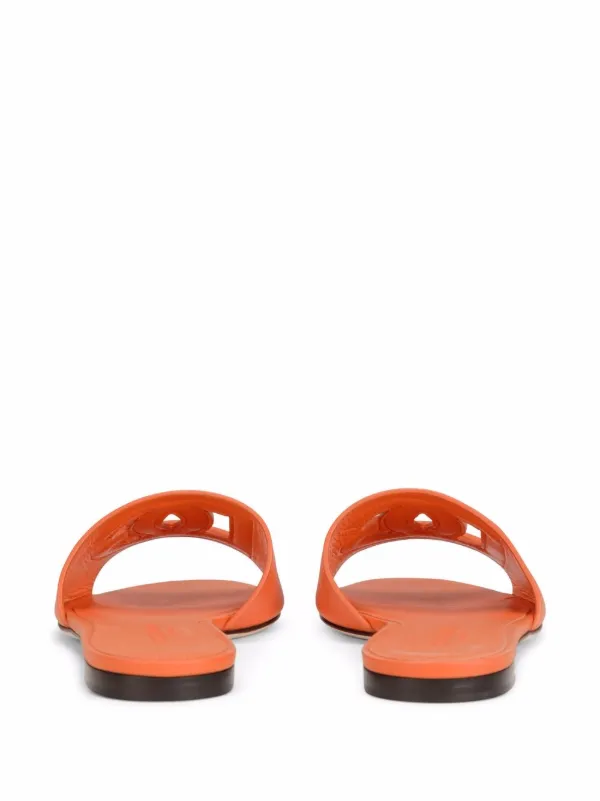 Dolce & Gabbana DG Logo Leather Sandals | Orange | FARFETCH Dolce & Gabbana DG Logo Leather Sandals | Orange | FARFETCH
