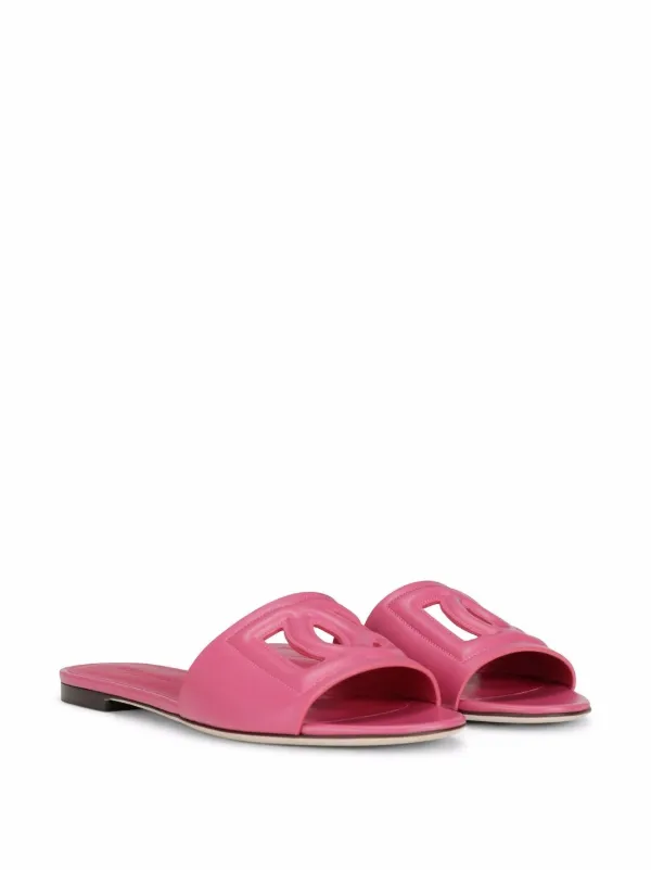 サンダル・ミュール DOLCE & GABBANA DG LOGO LEATHER FLAT SANDALS 17406917_37046291_600.jpg