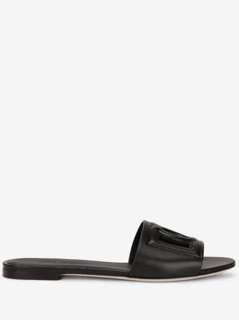 Dolce & Gabbana calfskin slides with DG Millennials logo