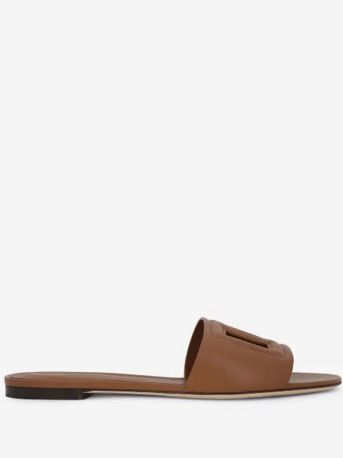 Dolce & Gabbana calfskin slides with DG Millennials logo