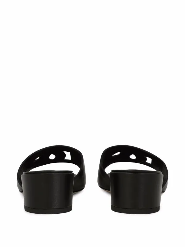 早い者勝ち【D&G】DGロゴ ミュール Dolce & Gabbana DGロゴ 40mm ミュール | ブラック | FARFETCH JP