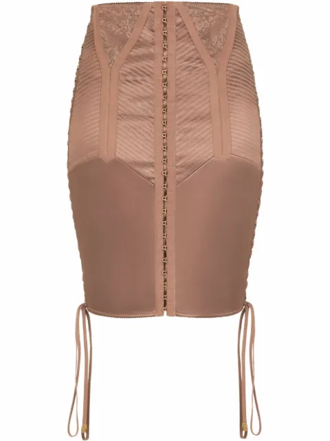 Dolce & Gabbana lace-up satin miniskirt