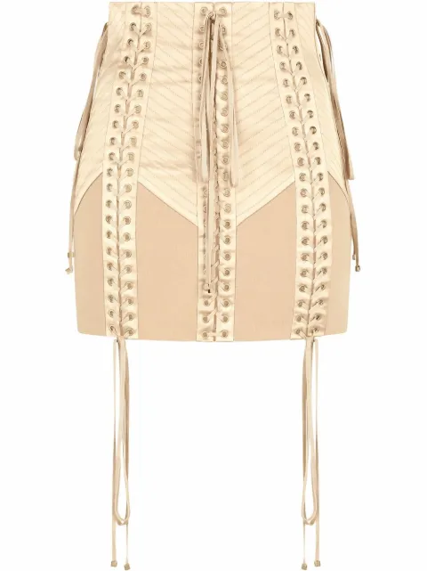 Dolce & Gabbana lace-up jersey miniskirt