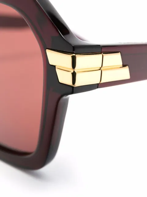bottega veneta eyewear logo镜腿细节太阳眼镜