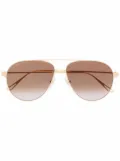 Cartier Eyewear pilot-frame sunglasses - Yellow