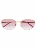 Cartier Eyewear panther-detail sunglasses - Yellow