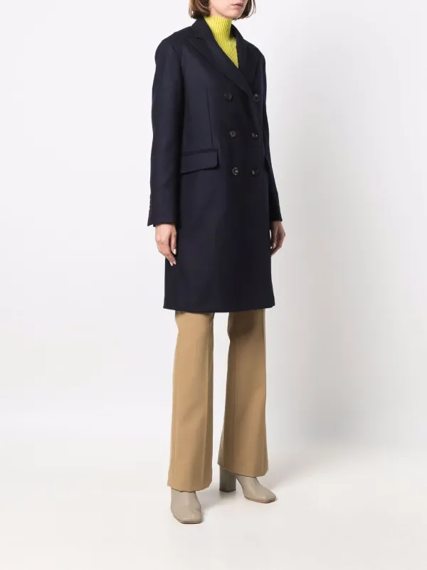 double breasted buttoned coat zara