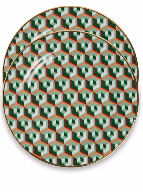 La DoubleJ abstract dessert plates (set of two)