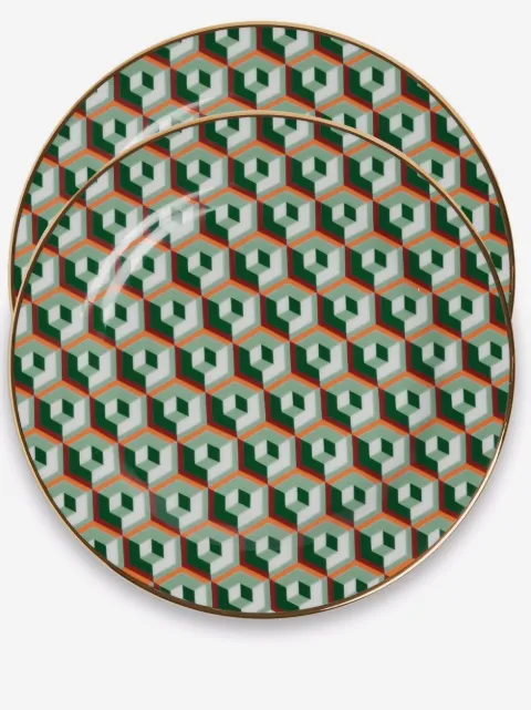La DoubleJ abstract dessert plates (set of two)