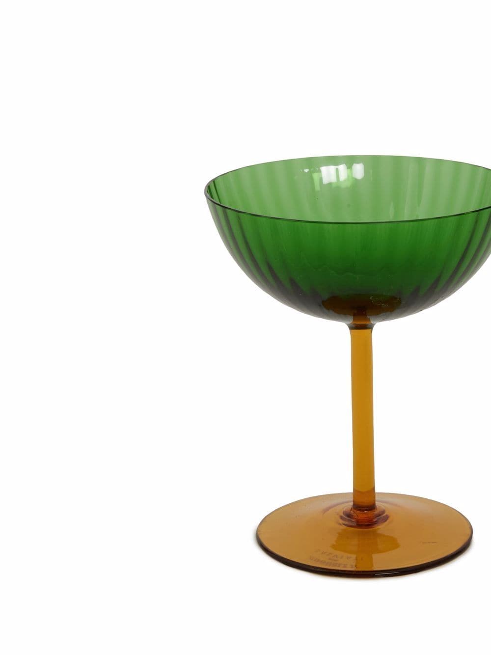 Shop La Doublej Champagne Coupe Glasses (set Of Two) In Green