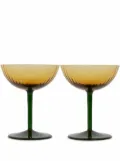 La DoubleJ Champagne Coupe glasses (set of two) - Yellow