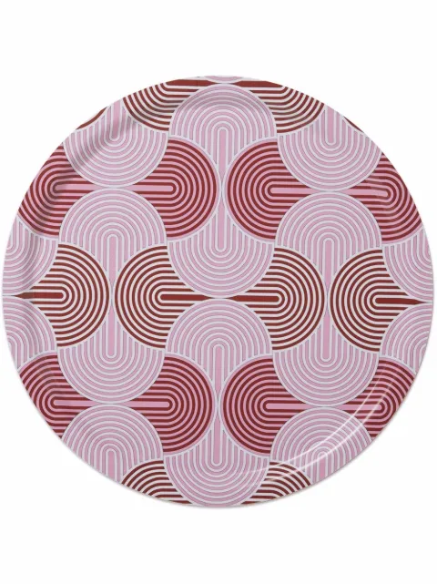 La DoubleJ slinky-print round tray