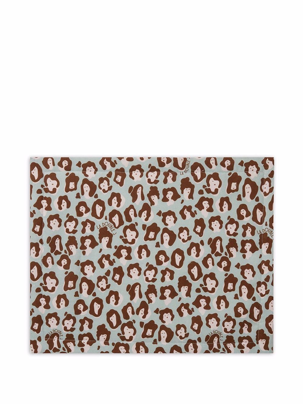 Image 2 of La DoubleJ set of 2 lady leopard-print table mats
