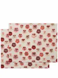 La DoubleJ set of 2 pansy-print table mats - White