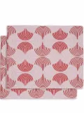 La DoubleJ set of 2 geometric-print table mats - White