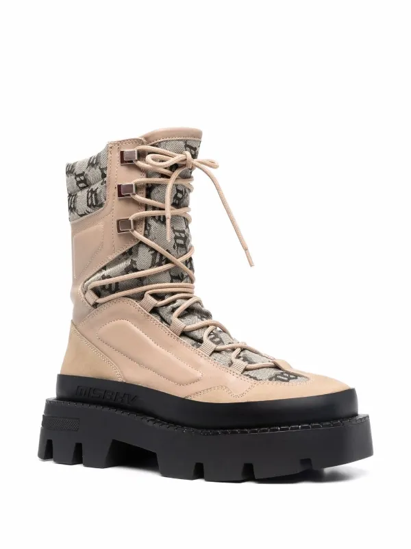 MISBHV monogram leather boots for women 