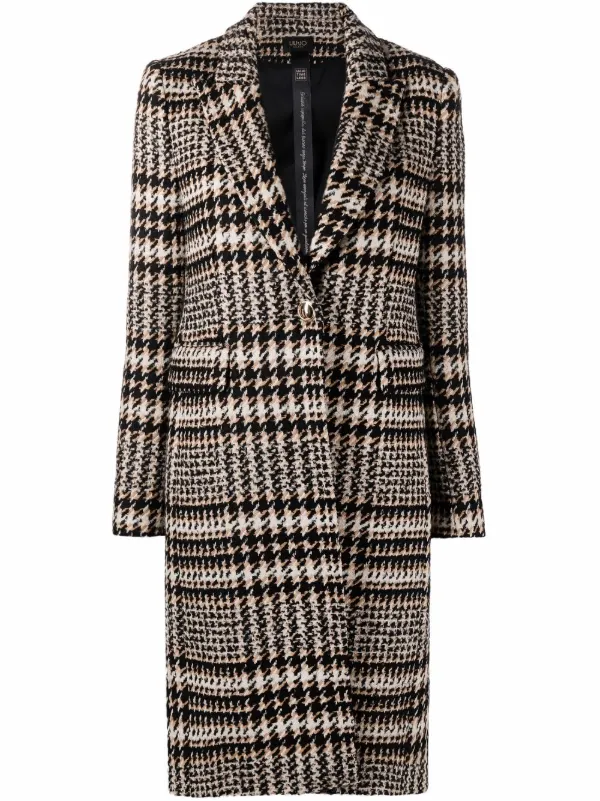 houndstooth longline coat
