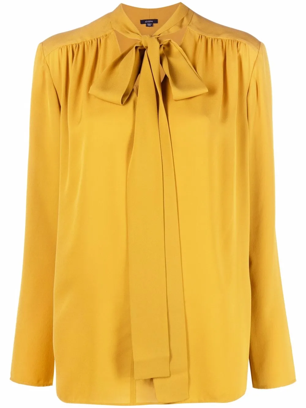 

JOSEPH blusa de seda con lazo en el cuello - Amarillo