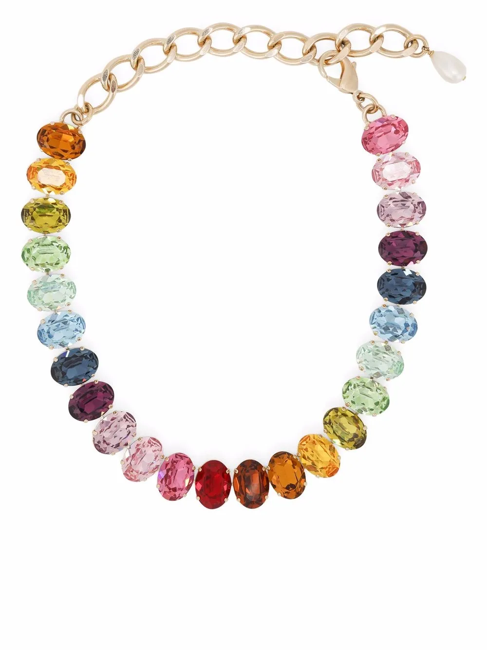 

Dolce & Gabbana collar con cuentas de los colores del arcoíris - Dorado
