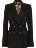 Dolce & Gabbana satin double-breasted blazer - Black