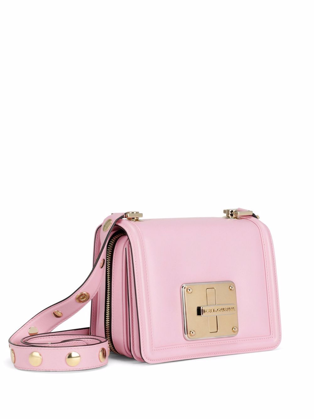 Dolce & Gabbana Lola Leather Crossbody Bag | Pink | FARFETCH