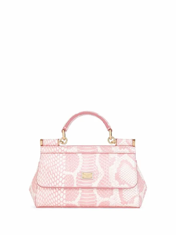 Dolce Gabbana Bolsa De Mão Sicily Pequena Rosa FARFETCH BR