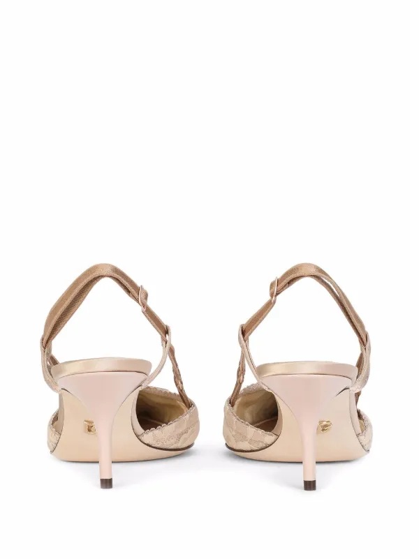 Dolce & Gabbana corset-style Satin Slingback Pumps
