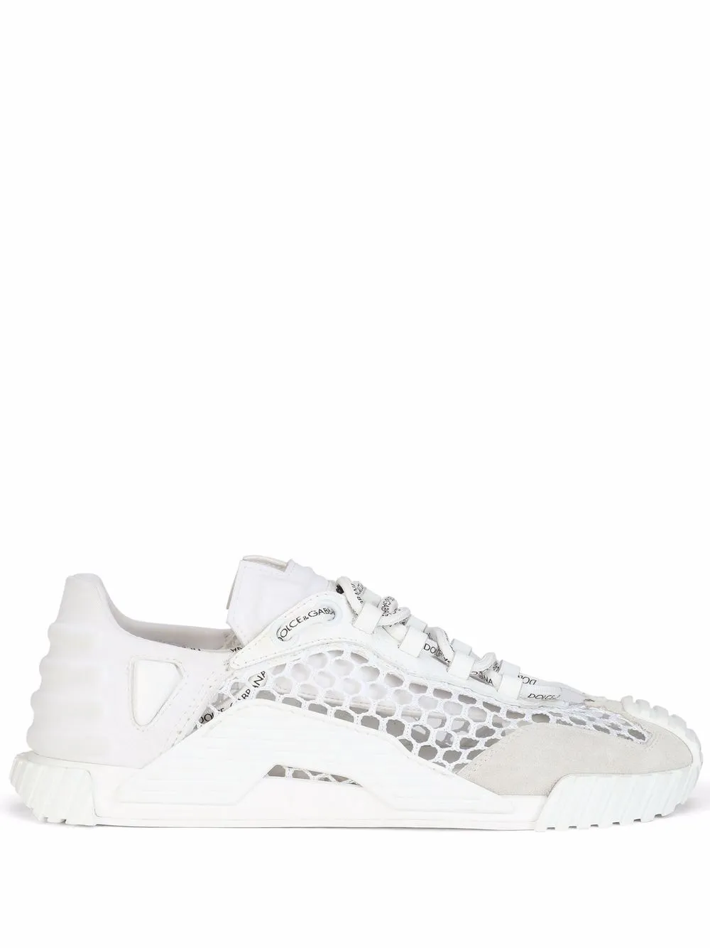 

Dolce & Gabbana tenis bajos con paneles de malla - Blanco