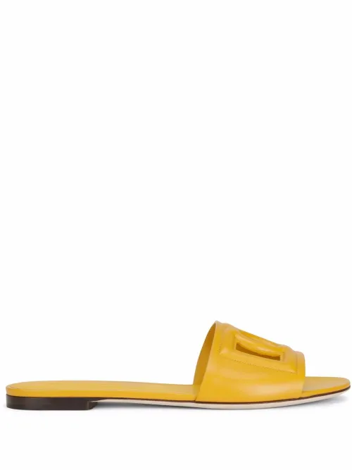 Sandales en cuir à logo DG - Dolce & Gabbana - Modalova