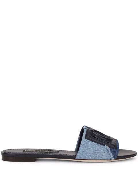 Dolce & Gabbana DG-logo patchwork-denim sandals