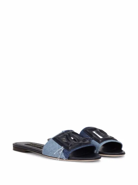 Dolce & Gabbana DG-logo patchwork-denim sandals CQ0474AY178 - 1