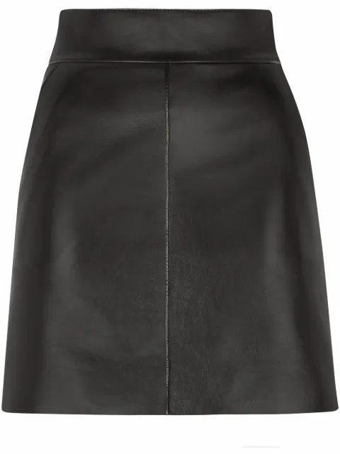 Dolce & Gabbana A-line leather miniskirt