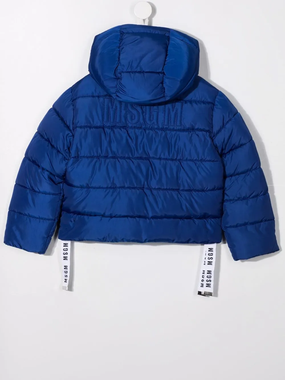 фото Msgm kids пуховик с вышитым логотипом