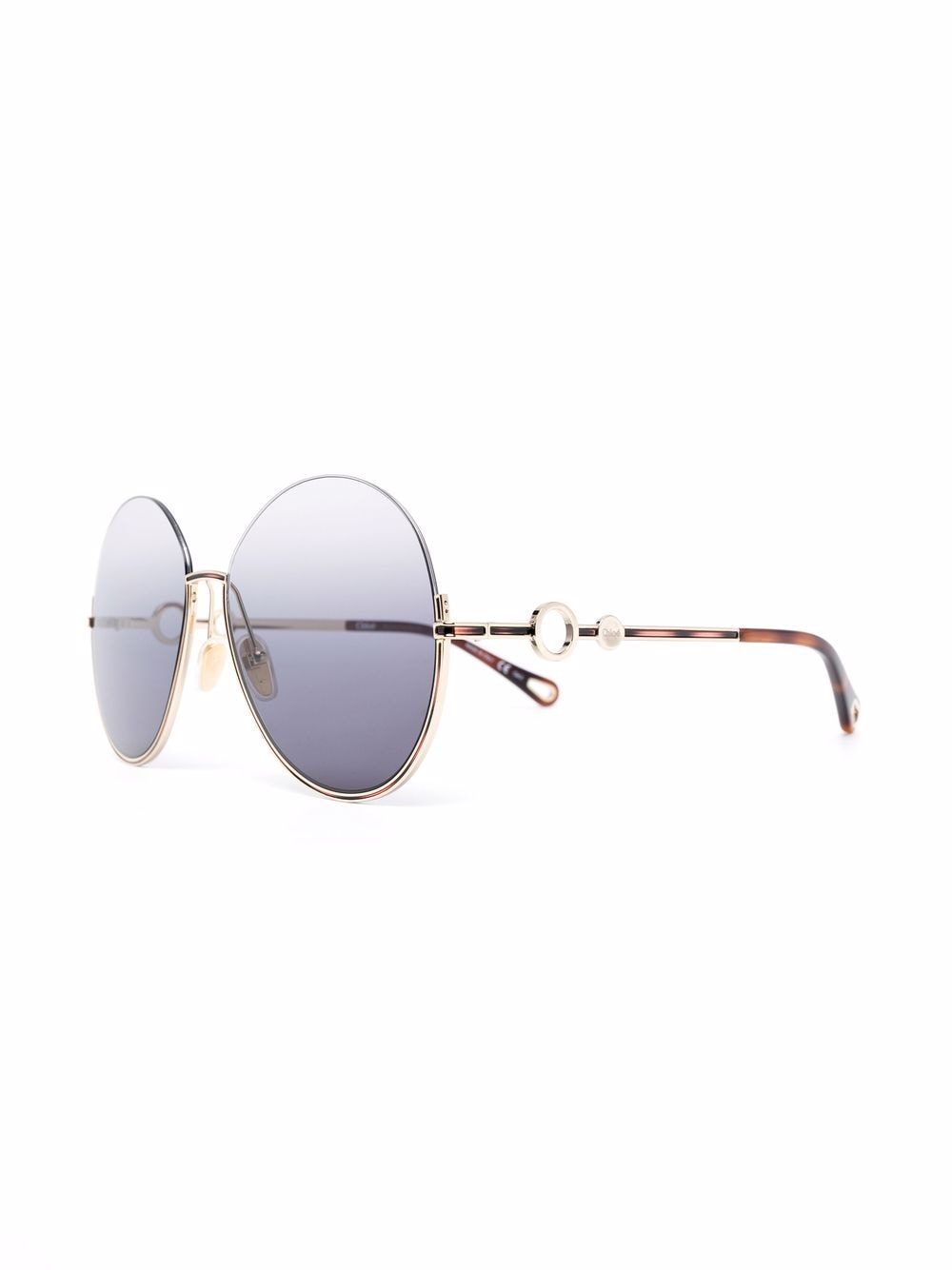 Chloé Eyewear Sofya zonnebril met rond montuur - Goud
