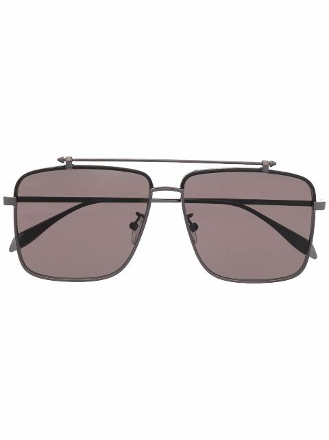 Alexander McQueen Eyewear pilot-frame tinted glasses Men