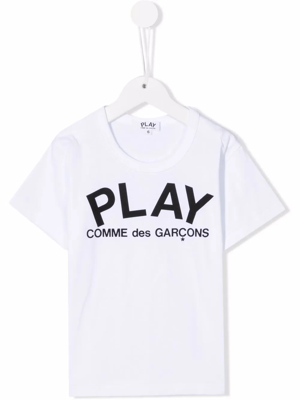 

Comme Des Garçons Play Kids playera con logo estampado - Blanco