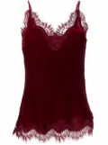 Gold Hawk lace-trim camisole top - Red